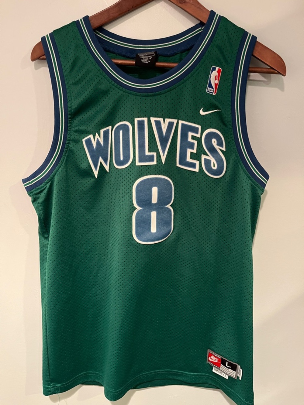 Nike Green Minnesota Wolves #8 Basketball Jersey